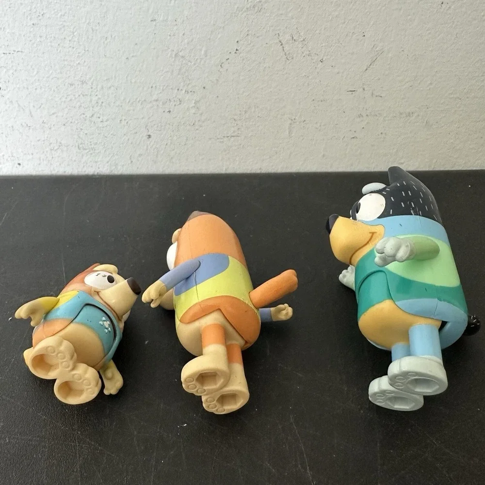 Bluey & friends Bingo & Bandit Action Figures 3.25